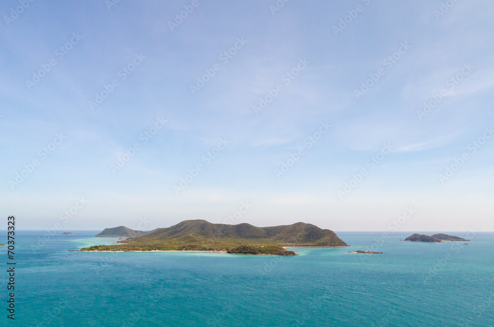 Island and blue sea ,sattahip thailand