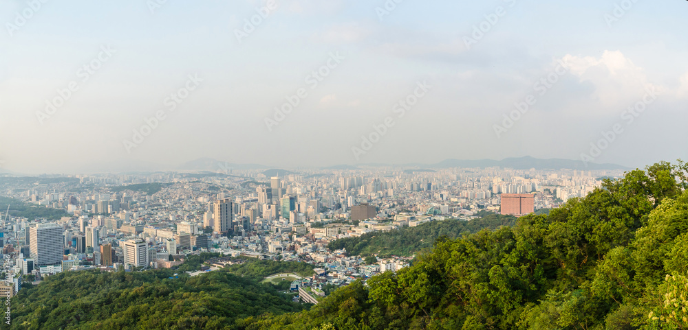 Panorama view of seoul city ,south korea