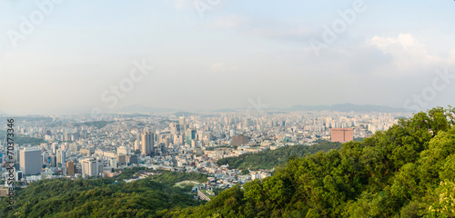 Canvas Print Panorama view of seoul city ,south korea
