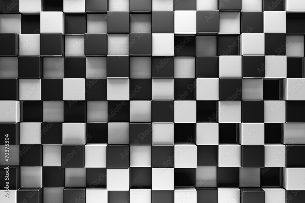 Fototapeta Czarno-biały blokuje abstrakcyjne tło