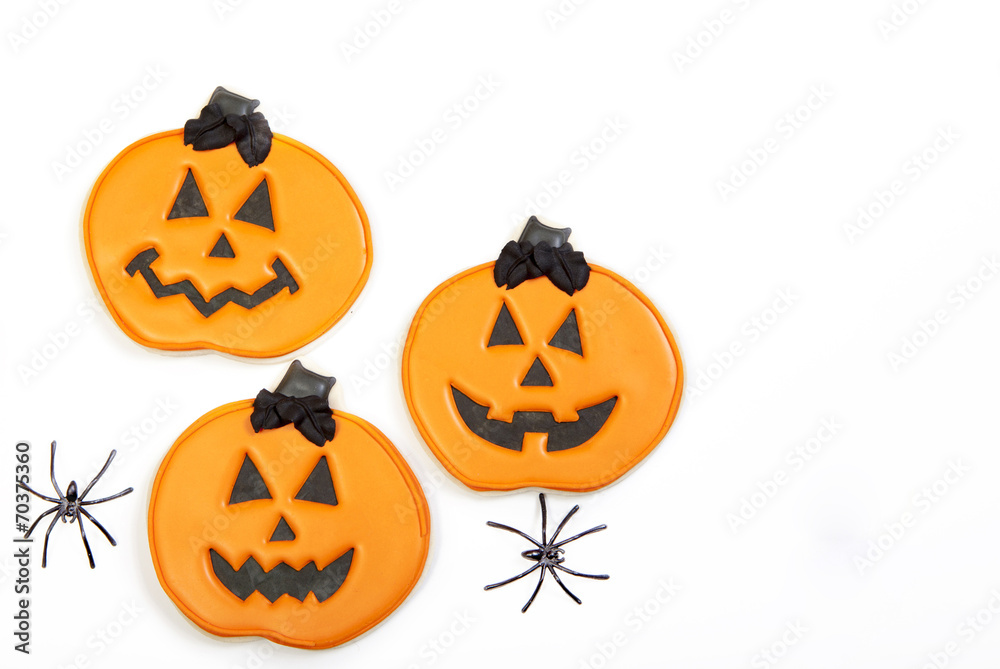 Halloween Cookies on White Halloween Cookies on White