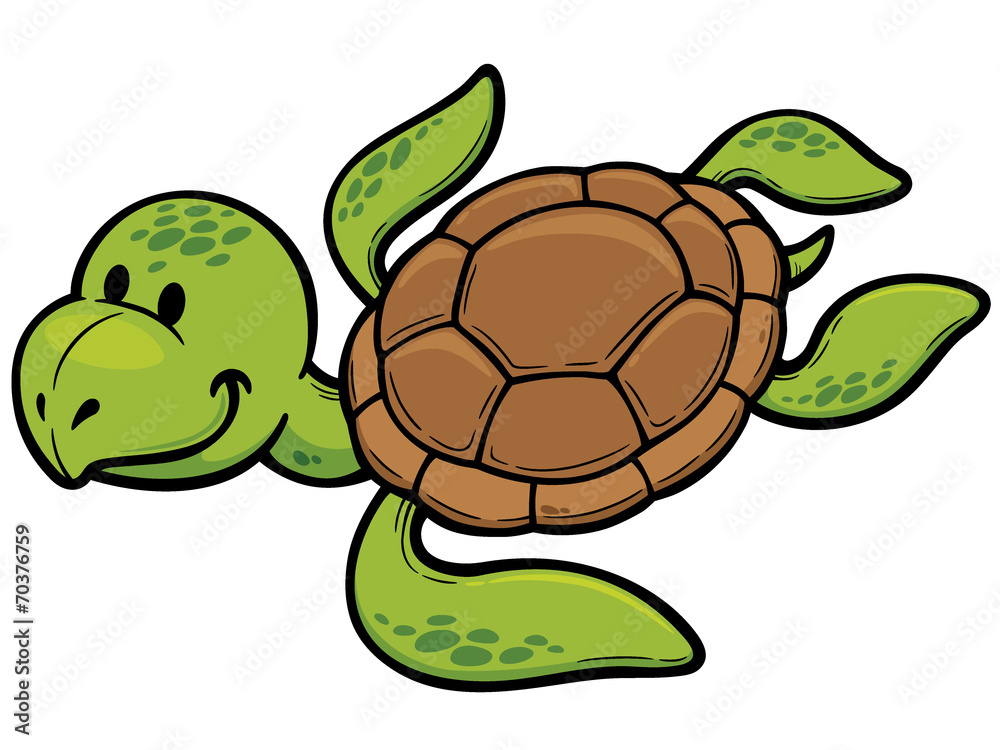 Fototapeta premium Vector illustration of Cartoon turtle