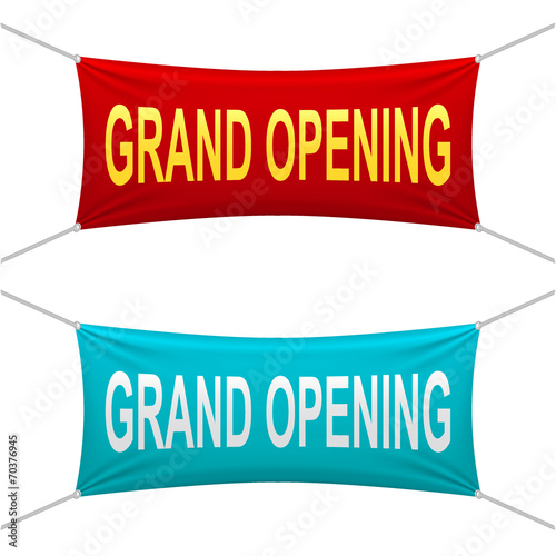 Grand Opening banner.