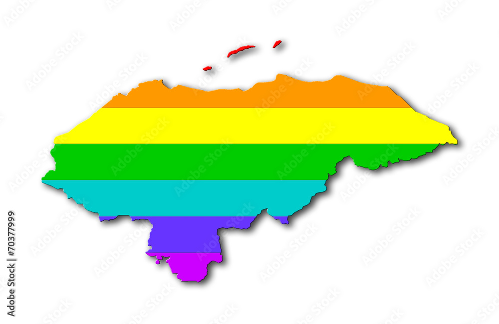 Obraz premium Honduras - Rainbow flag pattern
