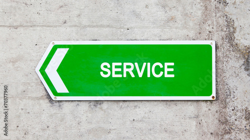 Green sign - Service