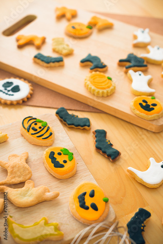 Different Halloween cookies