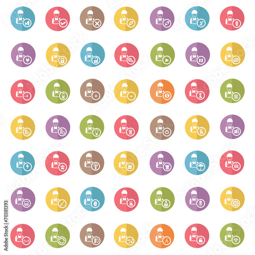 Engineering icon set,color vector