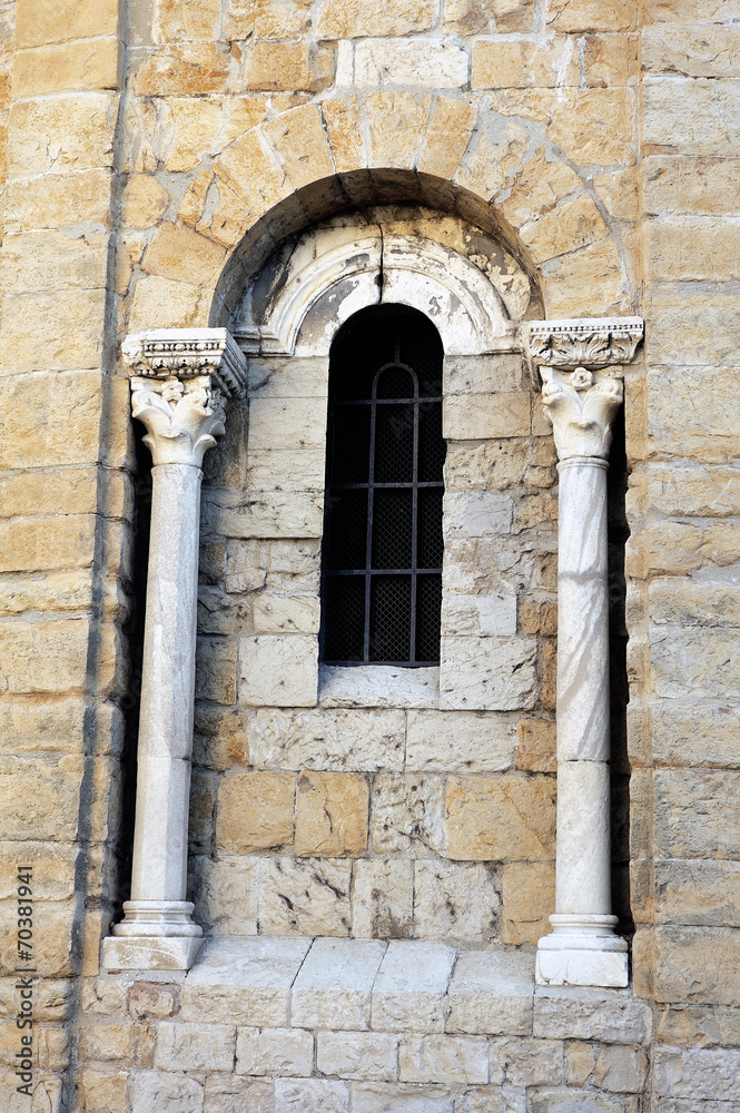 Architectural detail of the church of Saintes-Maries-de-la-Mer Architectural detail of the church of Saintes-Maries-de-la-Mer