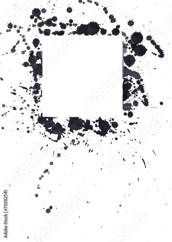 Tintenfleck mit Quadrat
