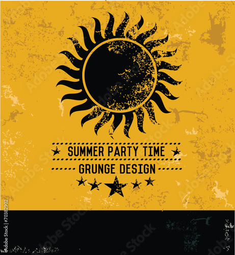 Sun grunge design,vector