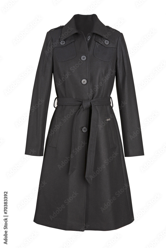black coat isolated on white background black coat isolated on white background