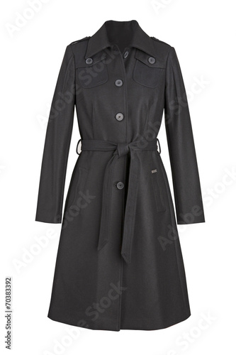 black coat isolated on white background
