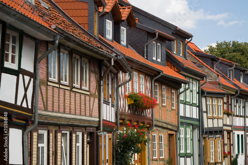 Fachwerkhäuser in einer Gasse in Wernigerode