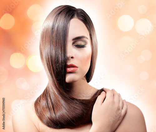 Beautiful young woman with ...