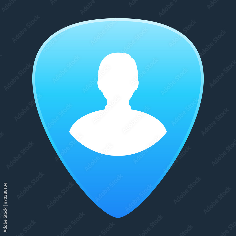 Guitar pick with an avatar