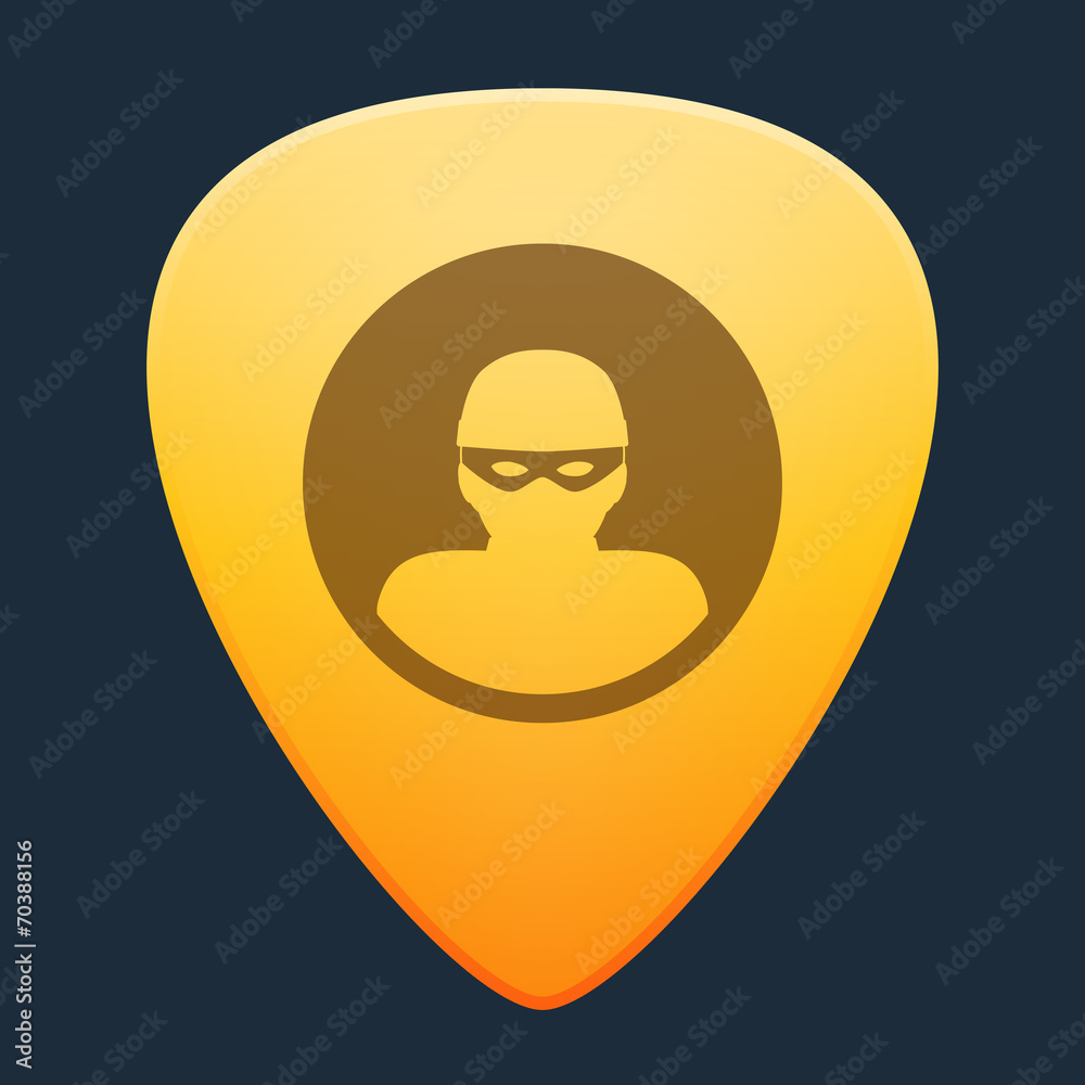 Guitar pick with a thief