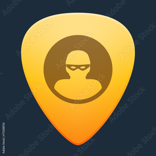 Guitar pick with a thief