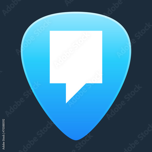 Guitar pick with a tooltip