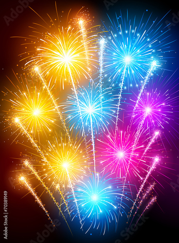 Colorful fireworks