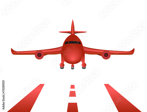 red airplane element for design