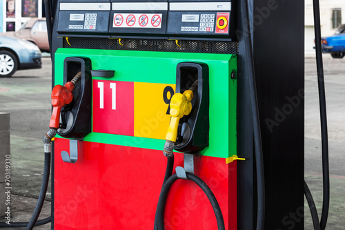 a modern petrol gas station
