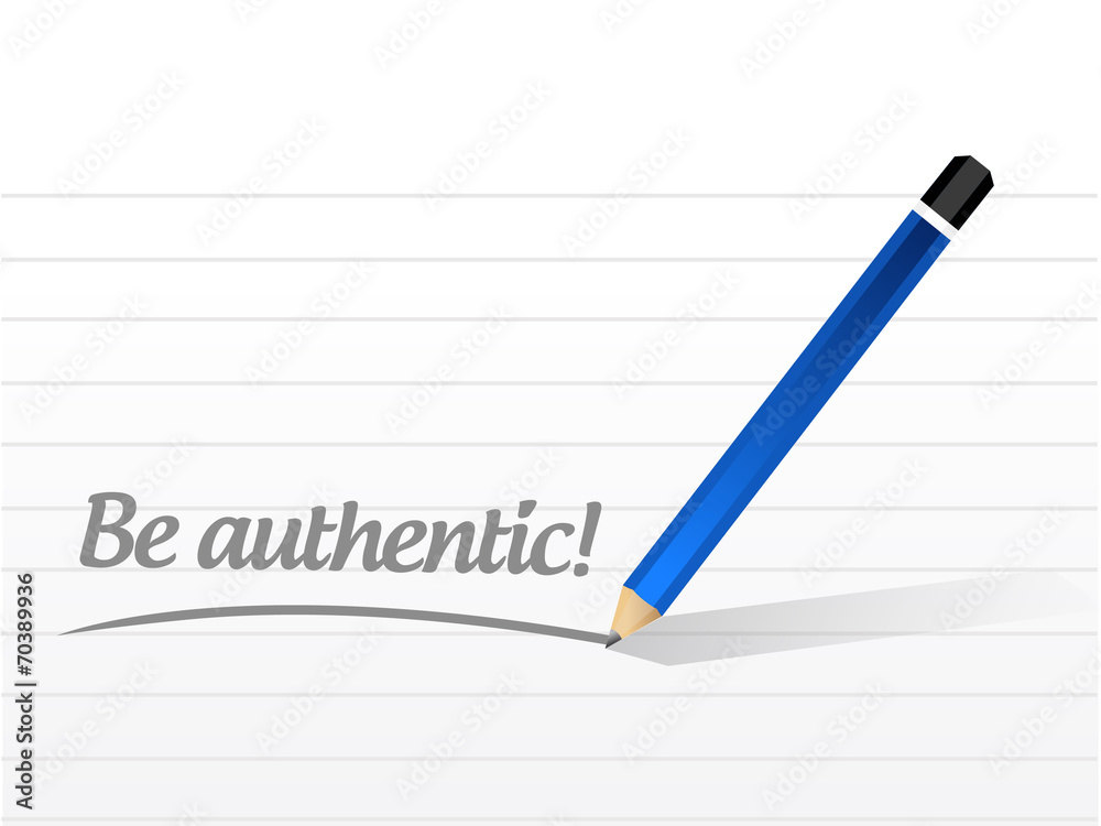 be authentic message sign illustration design be authentic message sign illustration design