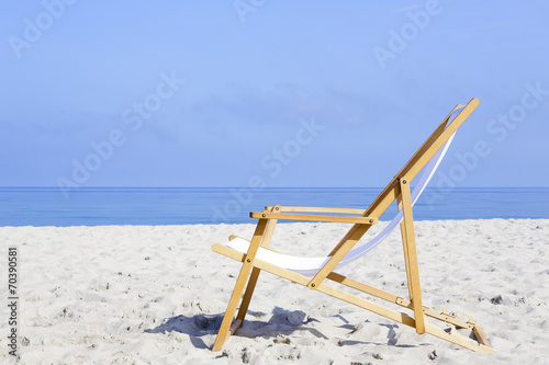 Beach chair stands alone