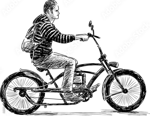 guy riding a bicycle