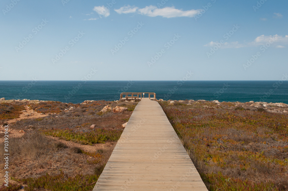 Atlantic ocean in Algarve coast, Portugal. Summer vacations