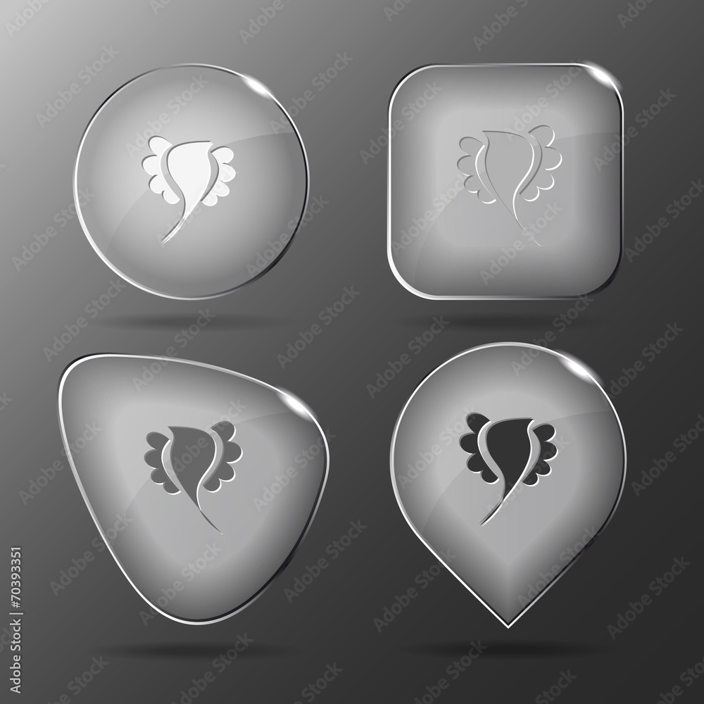 Abstract bird. Glass buttons. Vector illustration. Abstract bird. Glass buttons. Vector illustration.