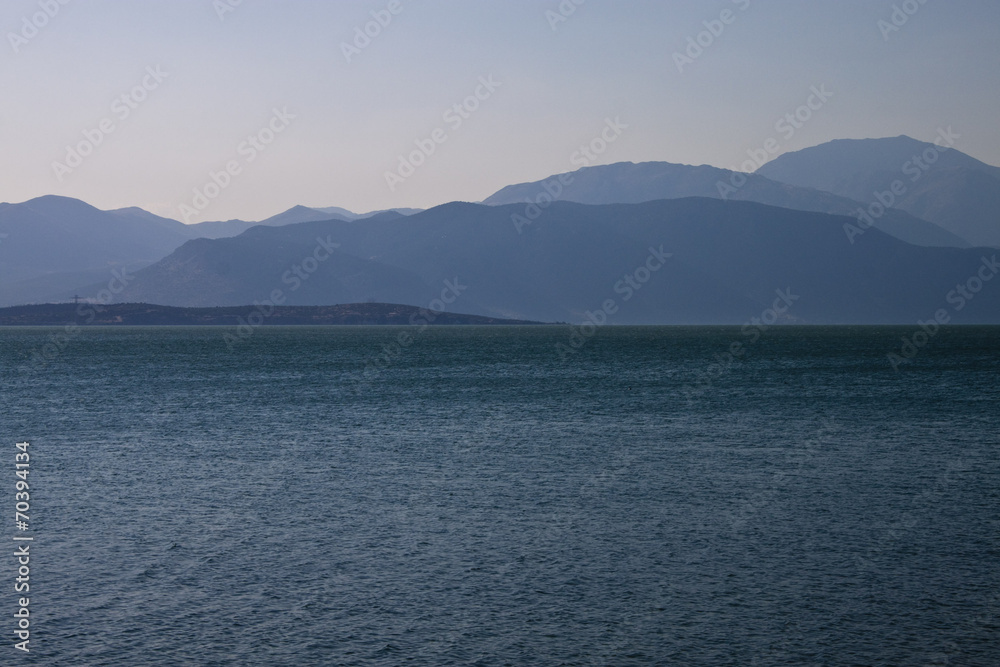 Egirdir lake with mountains in Turkey