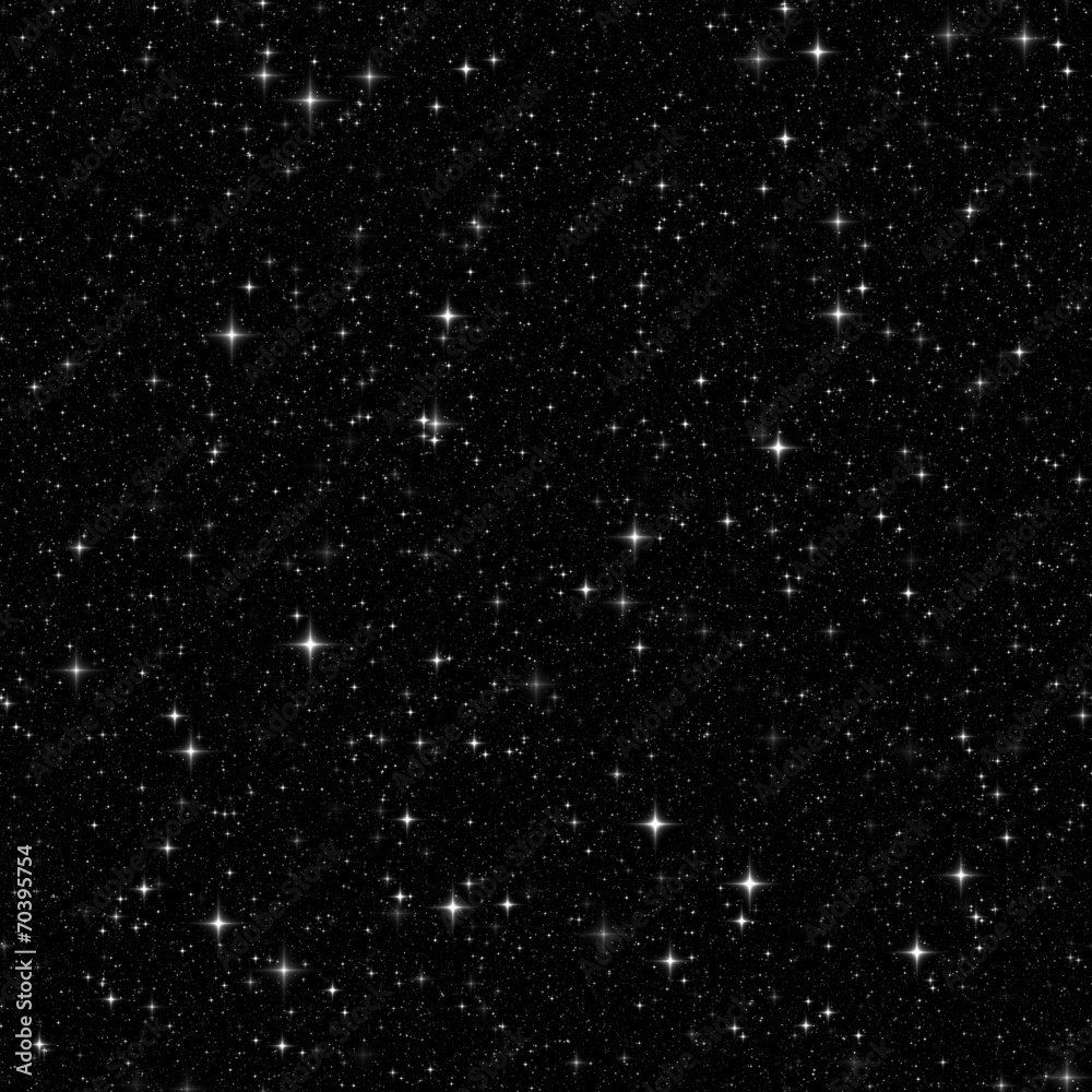 Obraz premium Czarna przestrzeń z wieloma gwiazdami. Wzór, tekstura, backgrou