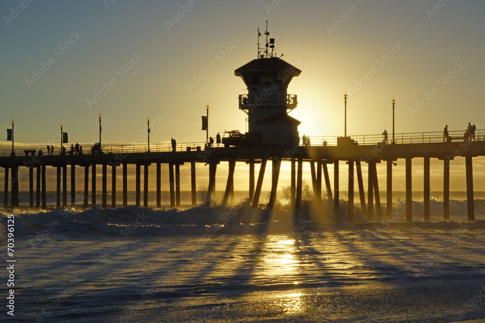 Huntington Beach Pier Silhouette