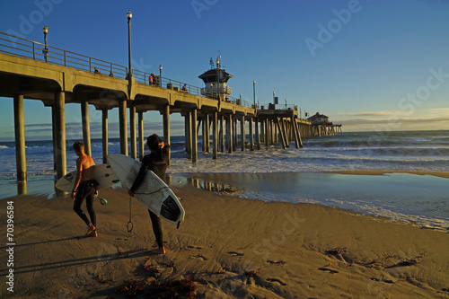 Huntington Beach Pier Surfers
