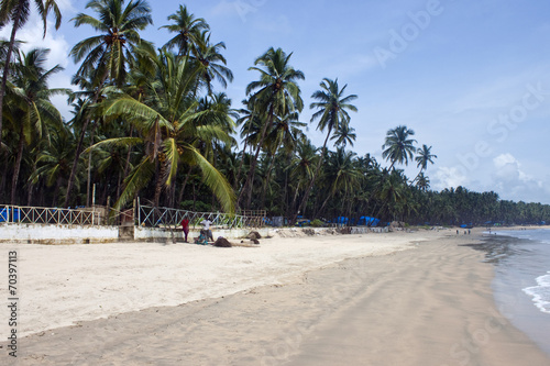 Paradise at a tropical beach Palolem, Goa, India