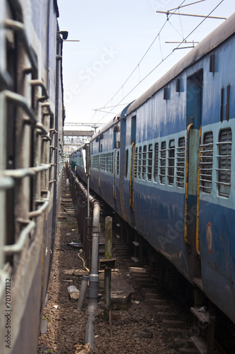 Two long trains in India