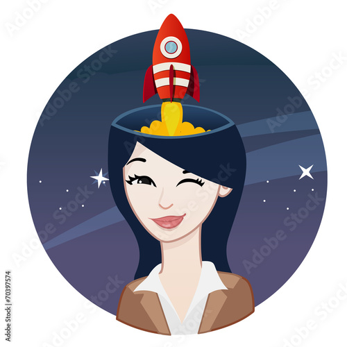 Symbolic open head girl