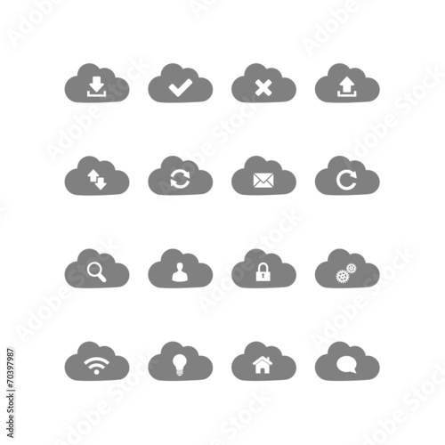 Cloud computing icons