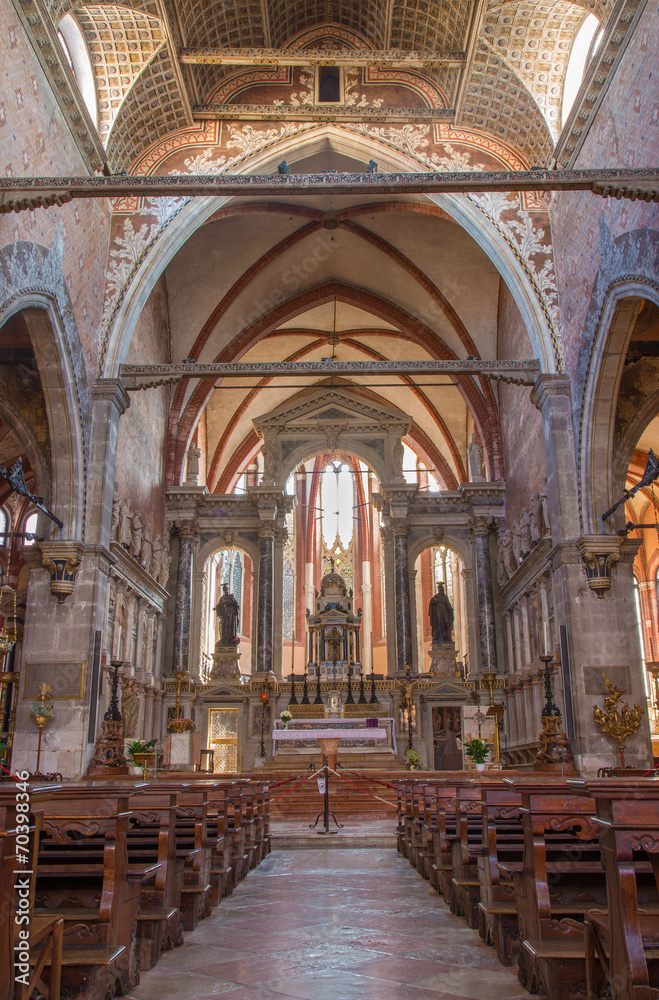 Venice - The Presbytery of the church Chiesa di San Stefano