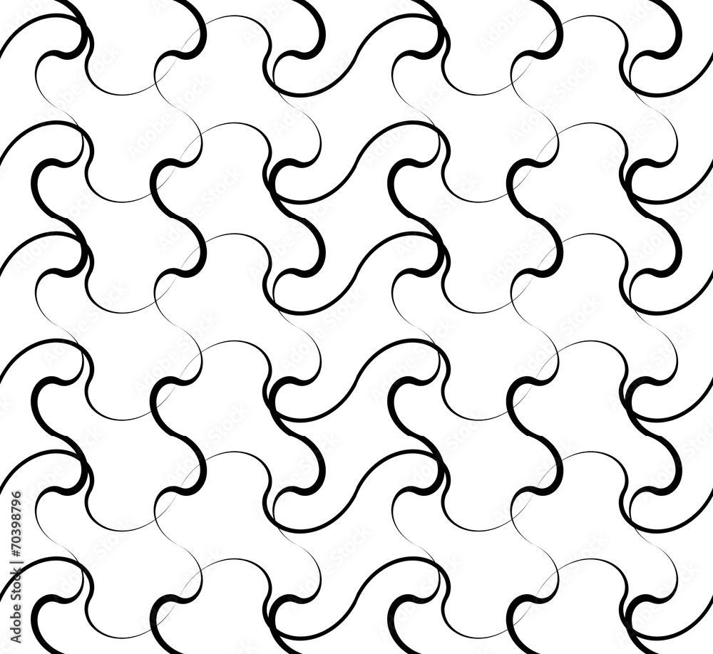 Seamless Pattern. Black and White Abstract Psychedelic Art Backg Seamless Pattern. Black and White Abstract Psychedelic Art Backg