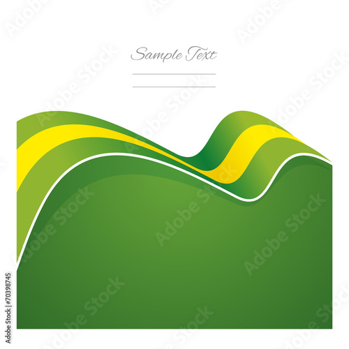 Brazil abstract flag ribbon vector
