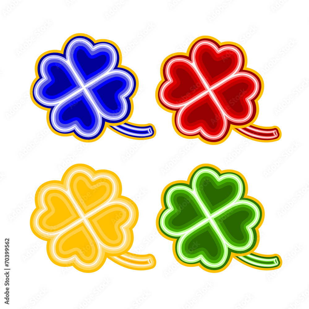 Christmas trimmings four-leaf-clover faience vector Christmas trimmings four-leaf-clover faience vector