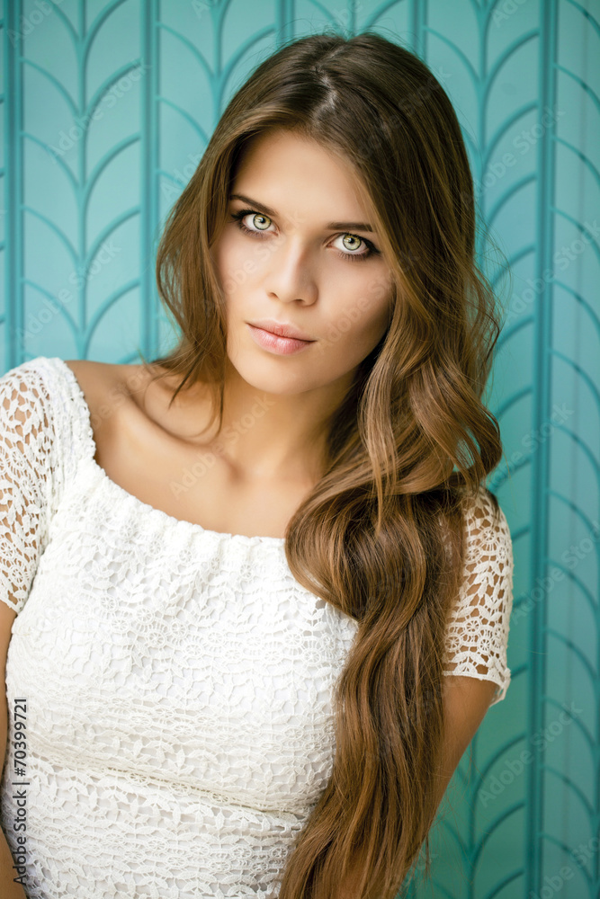 Fototapeta premium Portrait of pretty young woman