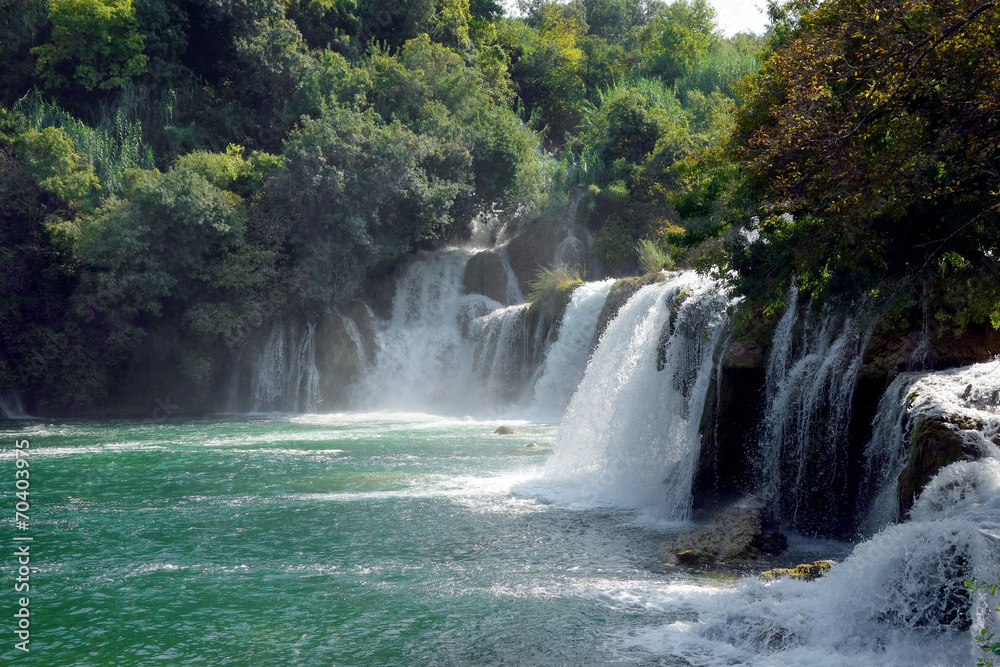 Fototapeta premium Chutes d'eau et lacs de Croatie