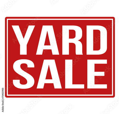 Yard sale red sign