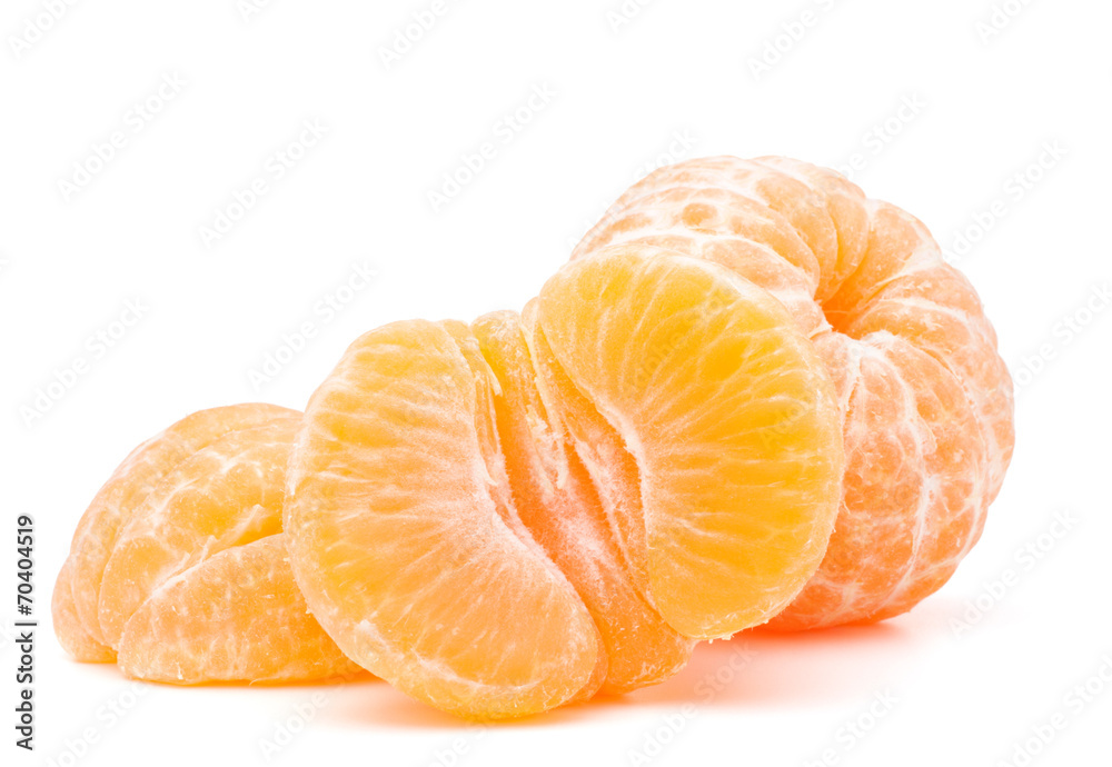 Peeled tangerine or mandarin fruit Peeled tangerine or mandarin fruit