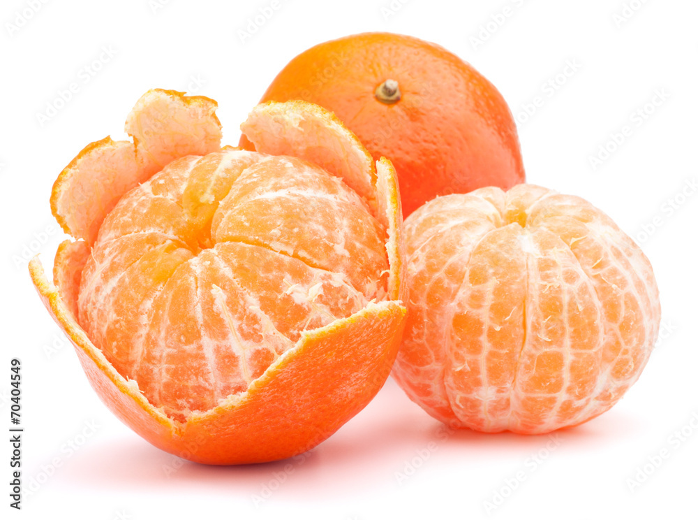 Peeled tangerine or mandarin fruit Peeled tangerine or mandarin fruit
