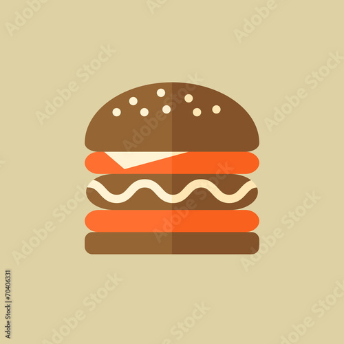 Hamburger. Food Flat Icon