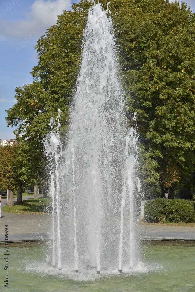 Fontaine à multi jets au parc George Henry à Bruxelles
