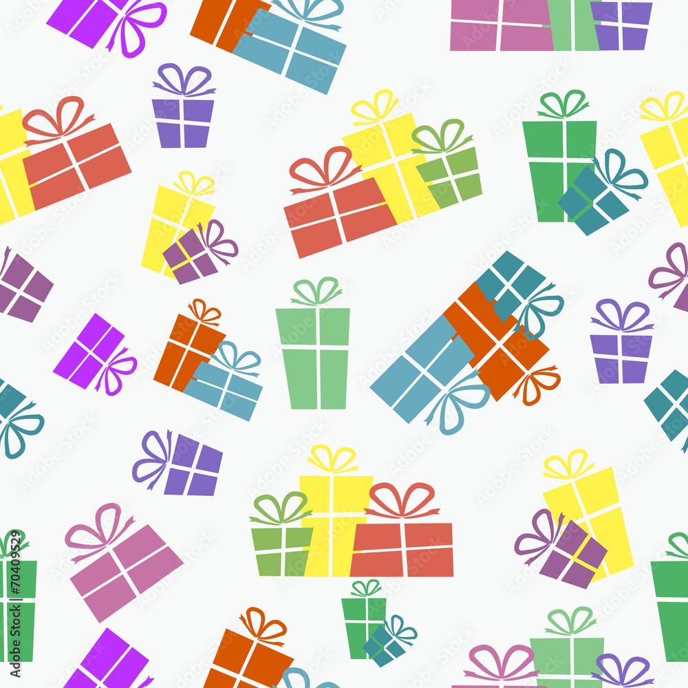 Illustration with colorful gifts Illustration with colorful gifts